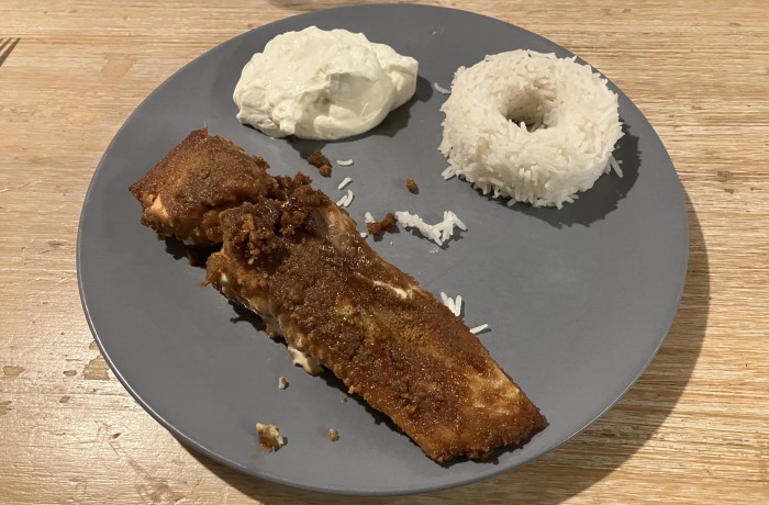 Saumon en croûte de spéculoos et crème chantilly au citron vert