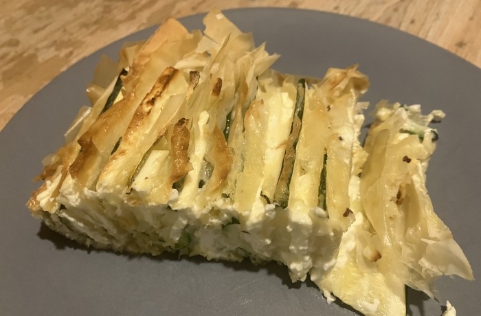 Crinkle courgette feta menthe